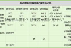 新能源车国补？新能源车国补是什么？