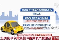 新公司购买新能源车？公司购买新能源汽车享受国家补贴吗？