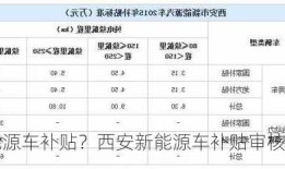 西安新能源车补贴？西安新能源车补贴审核多久？