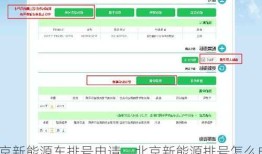 北京新能源车排号申请，北京新能源排号怎么申请？