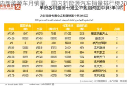 国内新能源车月销量，国内新能源汽车销量排行榜2020！