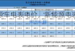 新能源车电表电价，新能源电表价格表