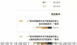 上海新能源车选牌照？上海新能源车选牌照流程？