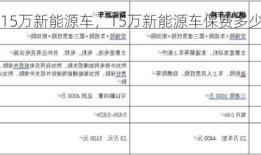 15万新能源车，15万新能源车保费多少！