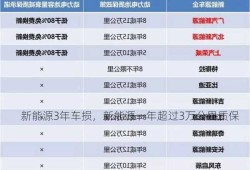 新能源3年车损，新能源一年超过3万公里质保