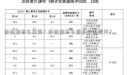 新能源审车政策？新能源审车要多少钱费用？