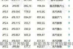 中国新能源车世界销量，新能源车世界销量排名