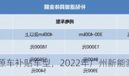 广州新能源车补贴车型，2022年广州新能源车补贴？