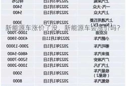 新能源车涨价了没，新能源车会涨价吗？