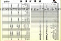 新能源车保养有哪些项目？新能源汽车保养项目有哪些？