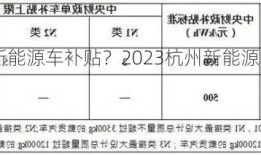 2023杭州新能源车补贴？2023杭州新能源车补贴多少？