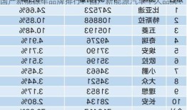 国产新能源车品牌排行？国产新能源汽车十大品牌？