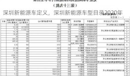 深圳新能源车定义，深圳新能源车型目录2020年