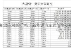 新能源车强险价格，新能源汽车强险多少钱！