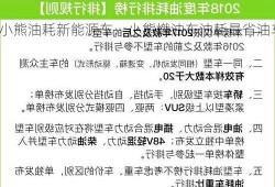 小熊油耗新能源车，小熊燃油车油耗最省油车排行！