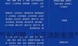 比亚迪新能源气车招聘，比亚迪新能源气车招聘官网？