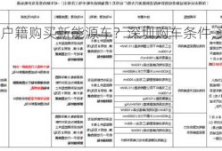 深圳户籍购买新能源车？深圳购车条件,买新能源？