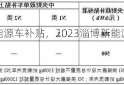 2023淄博新能源车补贴，2023淄博新能源车补贴多少