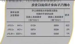 15万新能源车，15万新能源车保费多少！