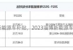 2023淄博新能源车补贴，2023淄博新能源车补贴多少！