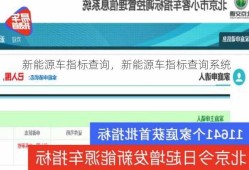 新能源车指标查询，新能源车指标查询系统