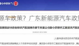 广东新能源车政策？广东新能源汽车政策？