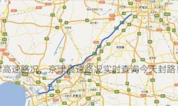 京津高速路况，京津高速路况实时查询今天封路！