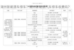 湖州新能源车停车？湖州新能源汽车停车收费吗？