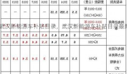 武汉新能源车补贴目录，武汉新能源车补贴目录最新！