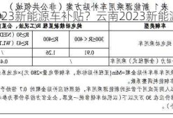 云南2023新能源车补贴？云南2023新能源车补贴政策？