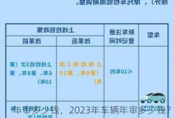 年审多少钱，2023年车辆年审多少钱？