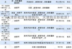 天津新能源车限购吗，天津购买新能源？