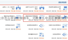 北京怎么申请新能源车，北京怎么申请新能源车牌号！