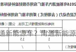 南通新能源车？南通新能源车补贴？