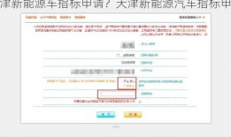 天津新能源车指标申请？天津新能源汽车指标申请？