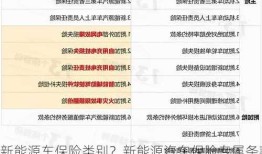 新能源车保险类别？新能源汽车保险专属条款？