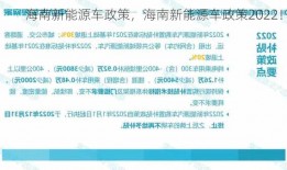 海南新能源车政策，海南新能源车政策2022！