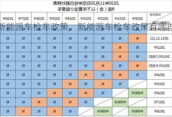 新能源车检车政策，新能源车检车政策有哪些