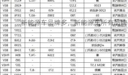 新能源车品牌多，新能源车所有品牌