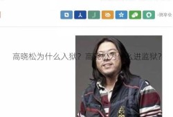 高晓松为什么入狱？高晓松为什么进监狱？