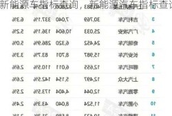 新能源车指标查询，新能源汽车指标查询？