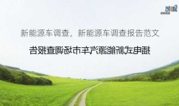 新能源车调查，新能源车调查报告范文