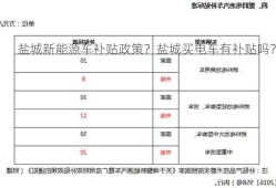 盐城新能源车补贴政策？盐城买电车有补贴吗？