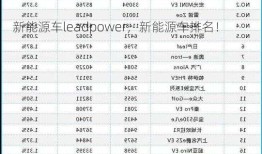 新能源车leadpower，新能源车排名！