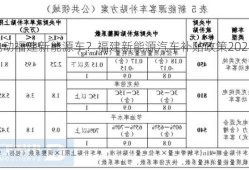 电动福建新能源车？福建新能源汽车补贴政策2021？