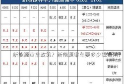 新能源审车政策？新能源审车要多少钱费用？