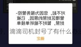 滴滴司机被封号，滴滴司机封号了有什么办法可以解决！