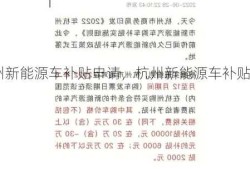 杭州新能源车补贴申请，杭州新能源车补贴如何申请