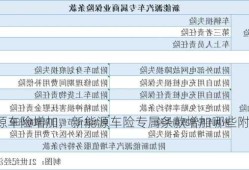 新能源车险增加，新能源车险专属条款增加哪些附加险？