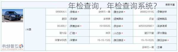 年检查询，年检查询系统？